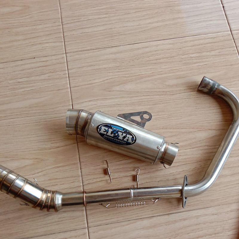 KNALPOT RACING ELYA ORIGINAL model dos crimpie JRM BREKET CANTOL BUAT SATRIA FU SONIC NJMX DAN LAIN'