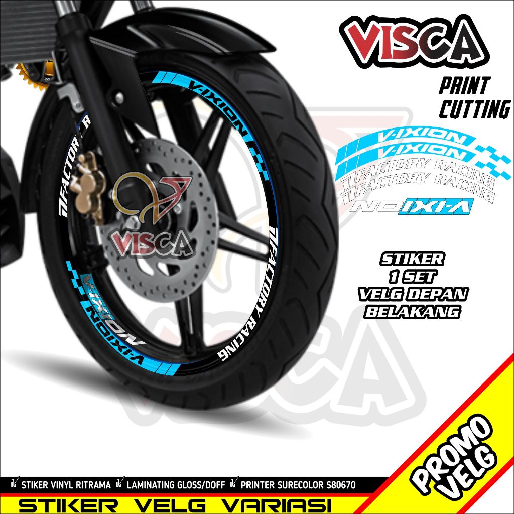 Stiker Velg List Velg Motor Stiker Velg Vixion Factory Racing