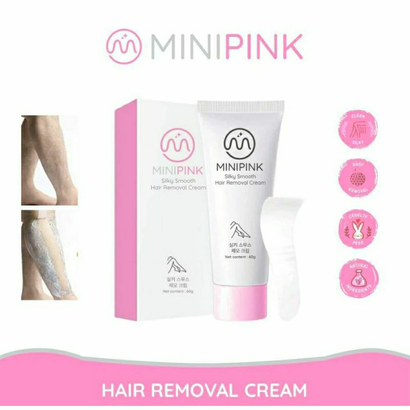 MINIPINK HAIR REMOVER|| CREAM PENGHILANG BULU KAKI, KETIAK