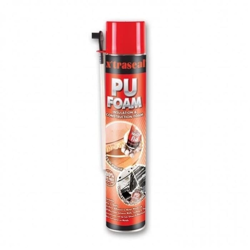 PU Foam Xtraseal 750ml Insulation & Construction Foam (semprotan busa peredam panas / peredam suara 