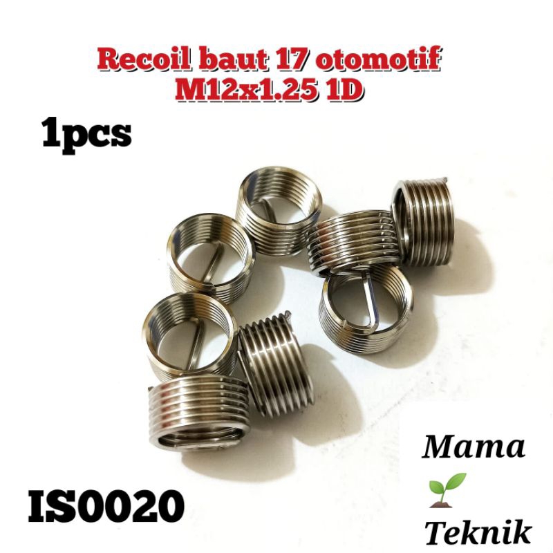 1pcs recoil m12x1.25 1D recoil baut 17 otomotif