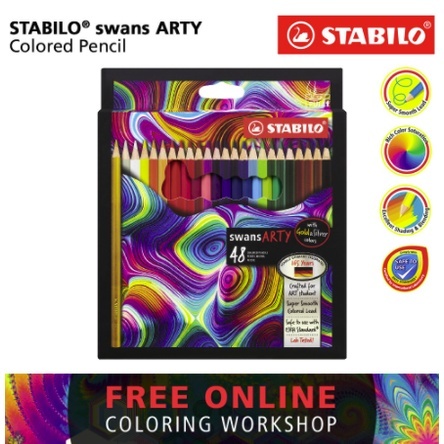 

STABILO swans ARTY Colored Pencils 48 pcs / Pensil Warna isi 48 pcs