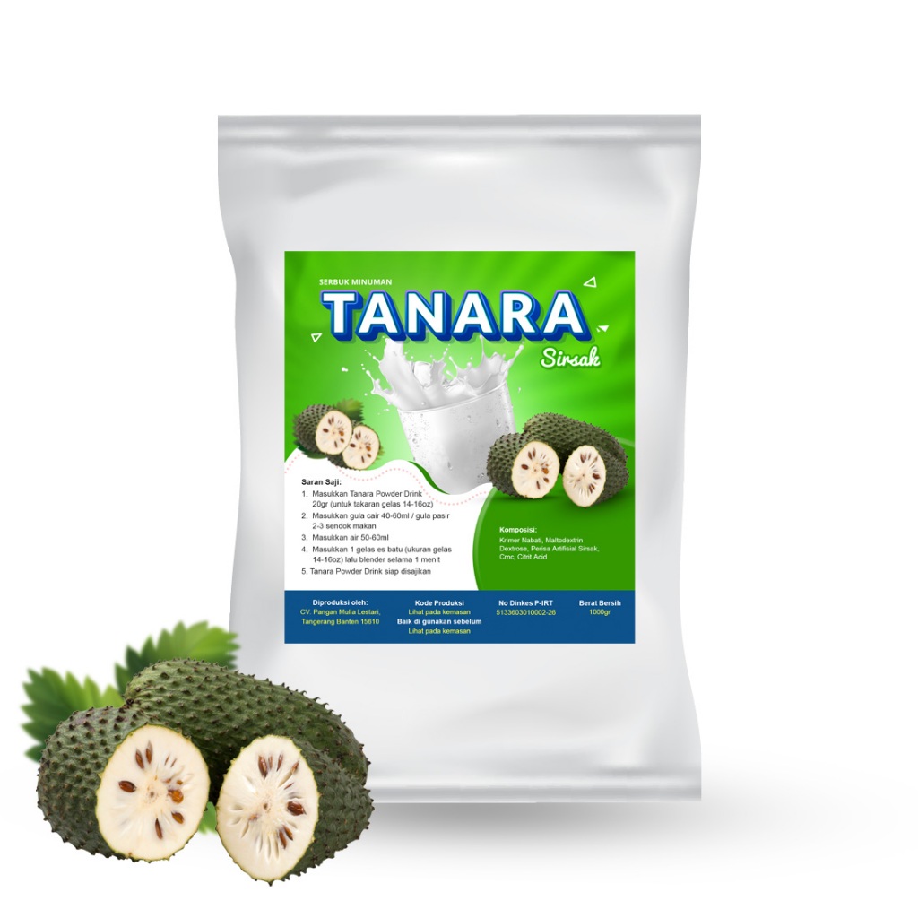 

Sirsak Powder - Bubuk Minuman Rasa Soursop - Original Plain Ice Blend - Tanara Powder