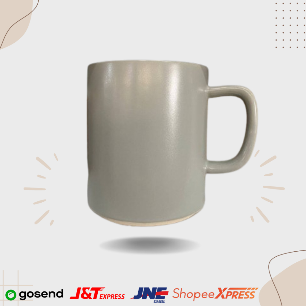 MUG GELAS KERAMIK POLOS DOFF
