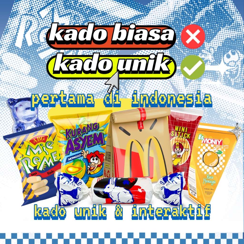 PROMO HARI INI Hadiah Unik  hampers jajan jadul  mainan jadul  konten interaktif  Kado Unik  Snack B