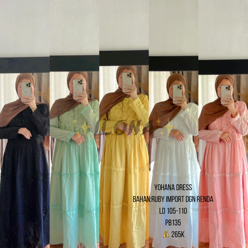 ilona collection | yohana dress | dress import | dress korea muslimah