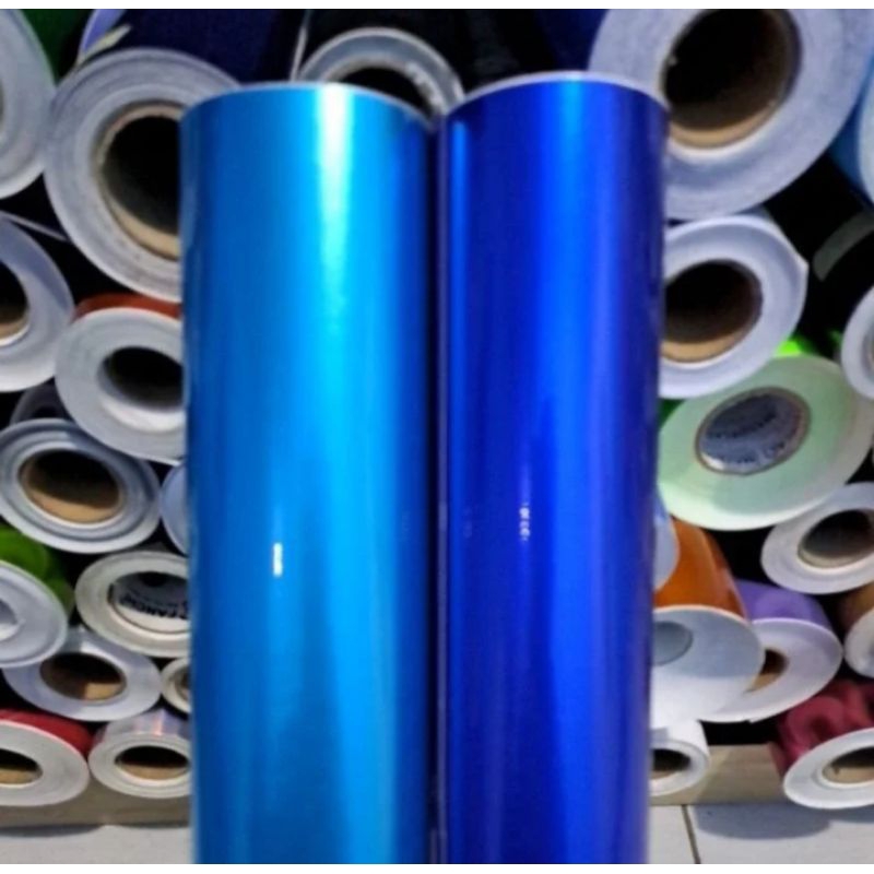 SKOTLET STIKER BIRU TUA METALIK CANDY SCOTLET MOTOR BIRU MUDA SUPER GLOSSY