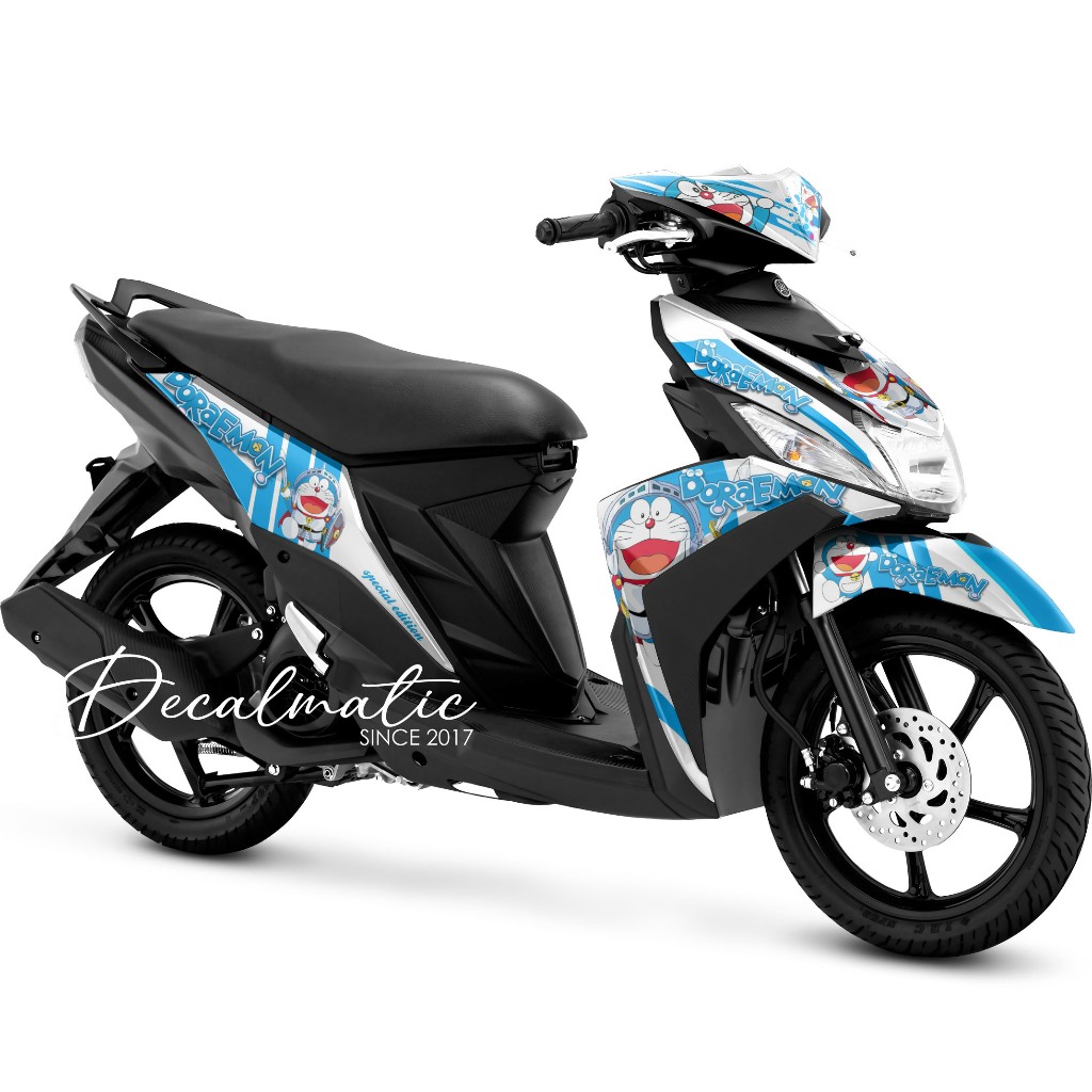 Decal Full Body Motor Mio M3 Striping Stiker Full Body Mio z - Mio 125 - Motif Doraemon