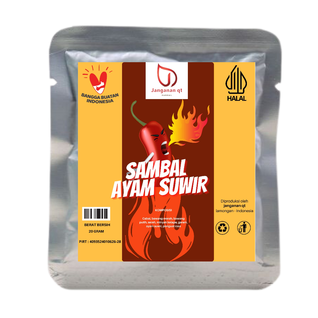 

sambal sachet ayam suwir janganan qt