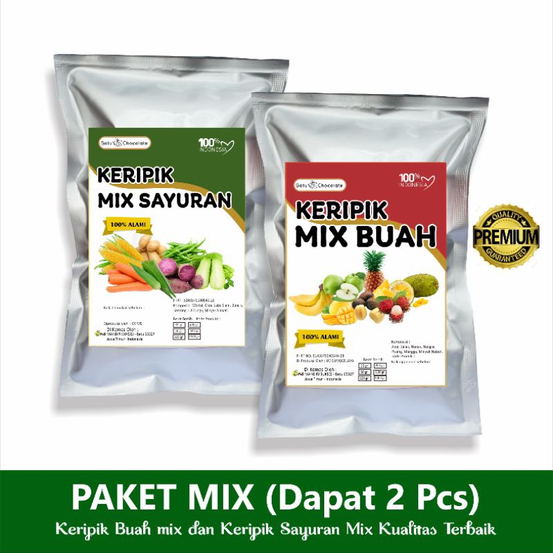 

Paket Mix Dapat 2 pcs - Keripik Buah Mix 1 pc dan Keripik Sayuran Mix 1 pc
