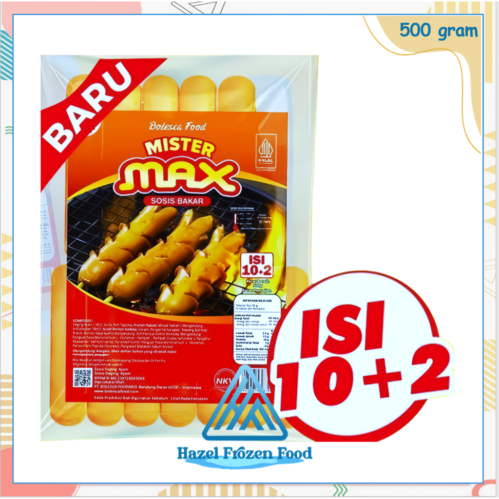 

Mister Max Sosis Bakar Isi 12 Frozen Food Karawang