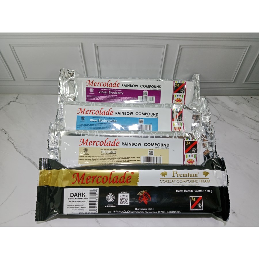

Mercolade Chocolate Compound Rainbow 150gr / Coklat Batang Warna - Dark Chocolate