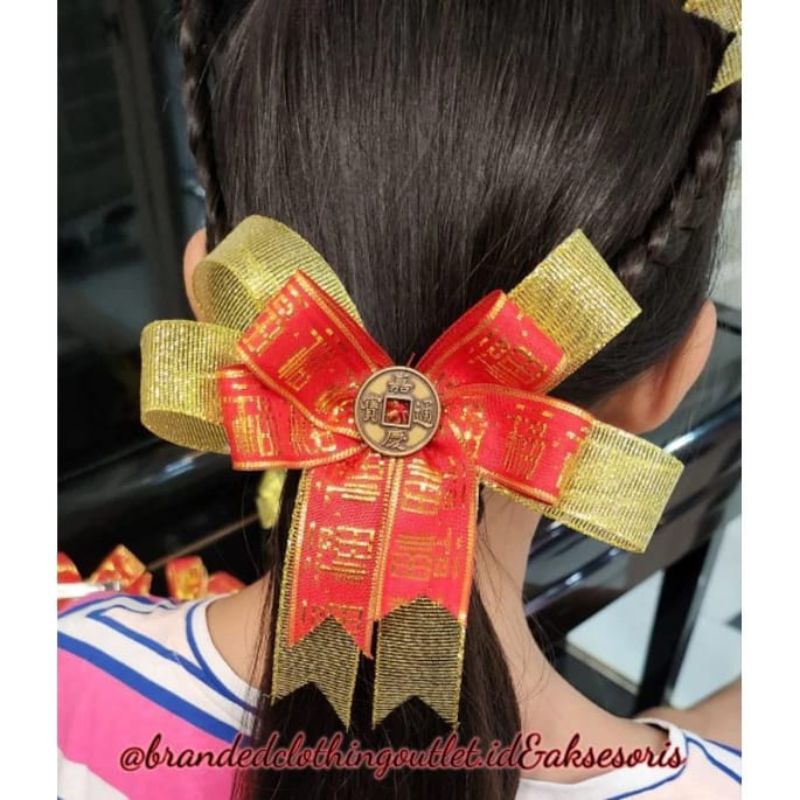 JEPIT RAMBUT IMLEK IMPORT / JEPITAN RAMBUT MERAH / JEPITAN RAMBUT CNY / PITA IMLEK / JEPIT RAMBUT NA