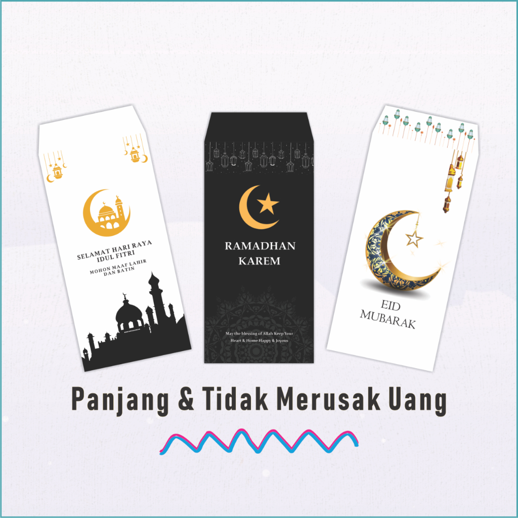 

[ Premium White Paper ] 50 Amplop Lebaran Panjang Simpel Elegan