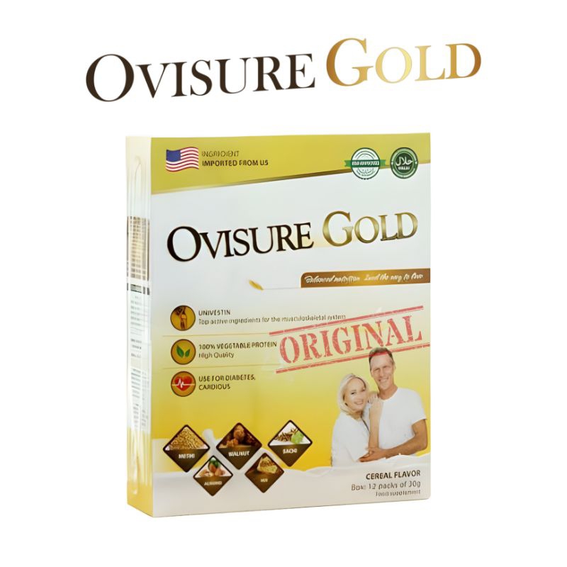 

OVISURE GOLD ORIGINAL Susu Tulang Sendi Asli USA / Susu Ovisure Gold 1box isi 12 Sachet - Van Shop Herbal Official Store