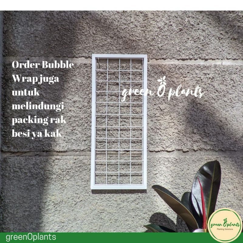 Rak Besi Tanaman Dinding Vertical Garden 60x25cm Putih