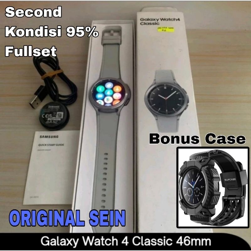 SAMSUNG GALAXY WATCH 4 CLASSIC 46mm Mulus 95% Second Bekas