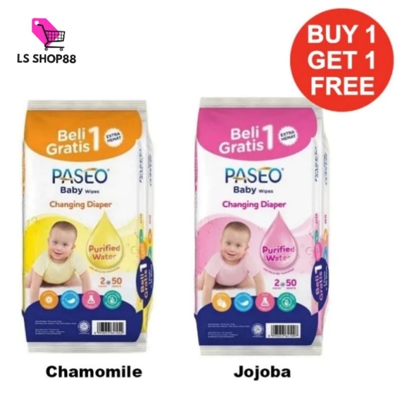 PASEO Baby Wipes Purified Water // Tisu Basah
