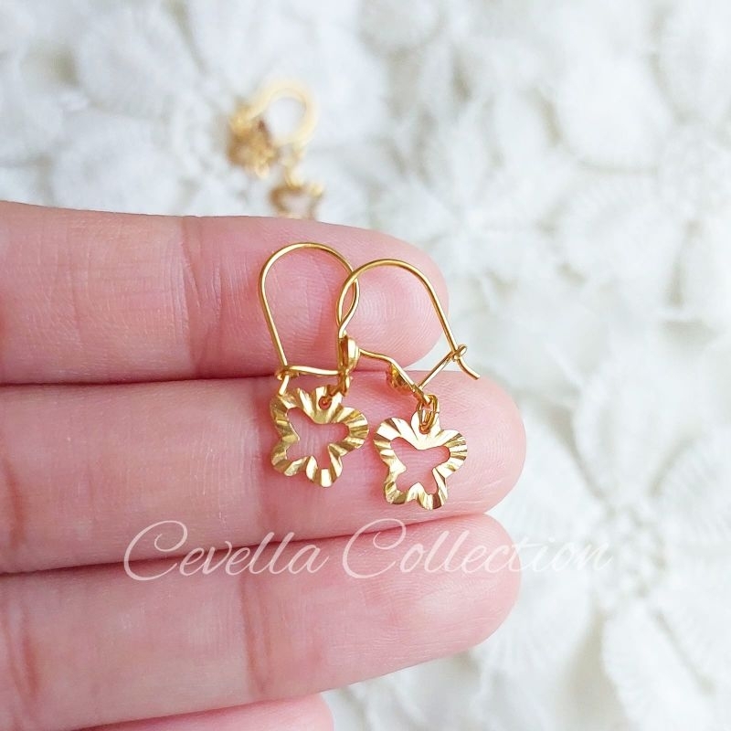 Anting Kait Kupu Lubang Besar Emas Muda 1/2 Gram