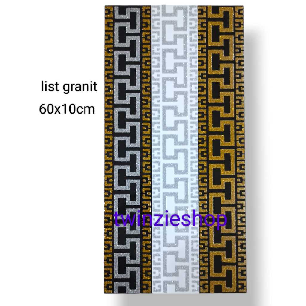 Plin Lis Granit 10x60 Motif Kotak List Granit Plint Hiasan Dinding
