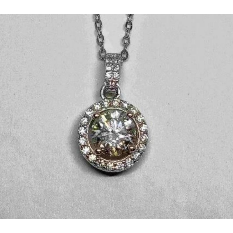 [Luxe Jewellery] 30-Kalung Moissanite Wanita 1 Carat Bersertifikat GRA | Moissanite Women Necklace 1
