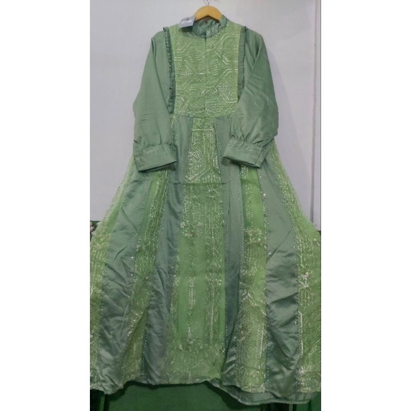 gamis brukat sage by VNS