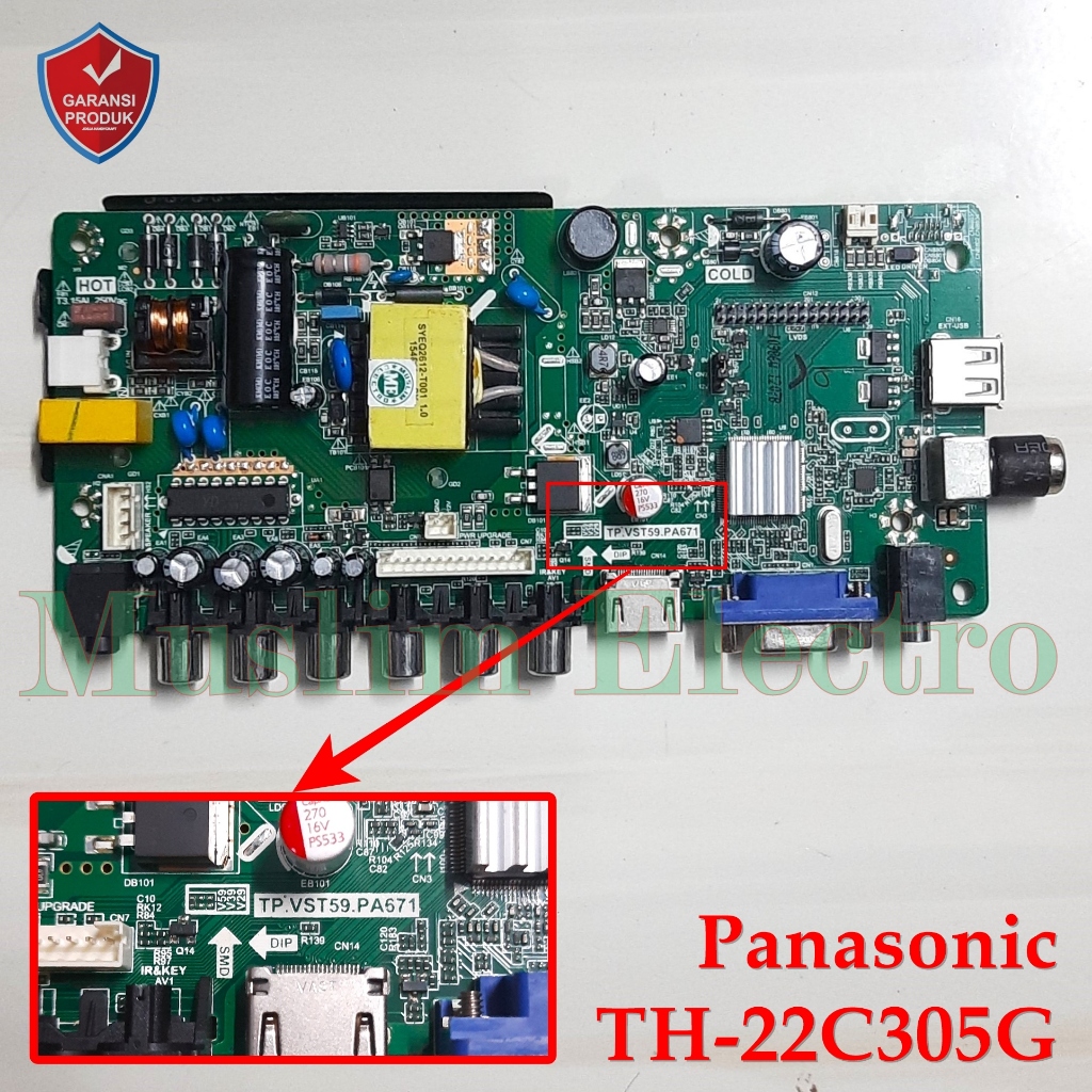 Mainboard LED TV Panasonic TH-22C305G 22C305G 22C305