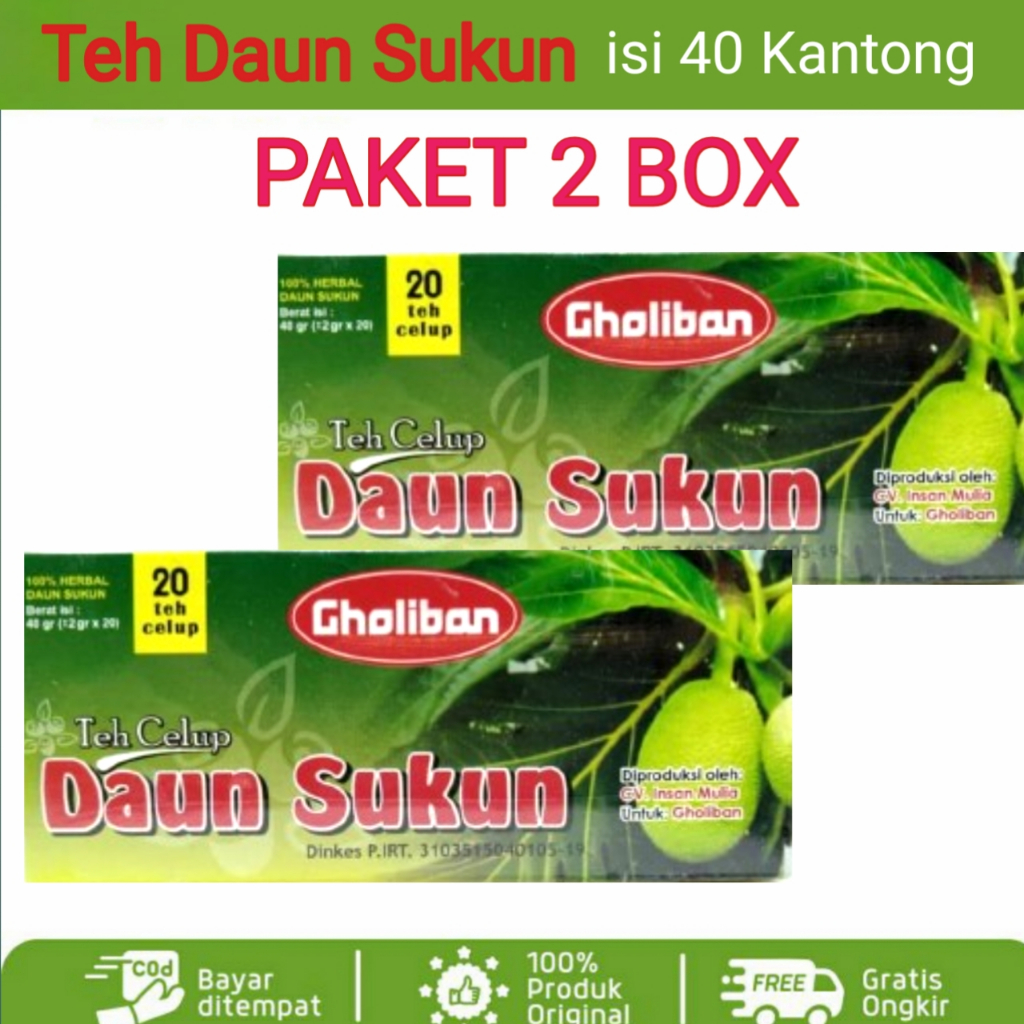 

[ PAKET 2 BOX ] Teh Celup Daun Sukun Gholiban