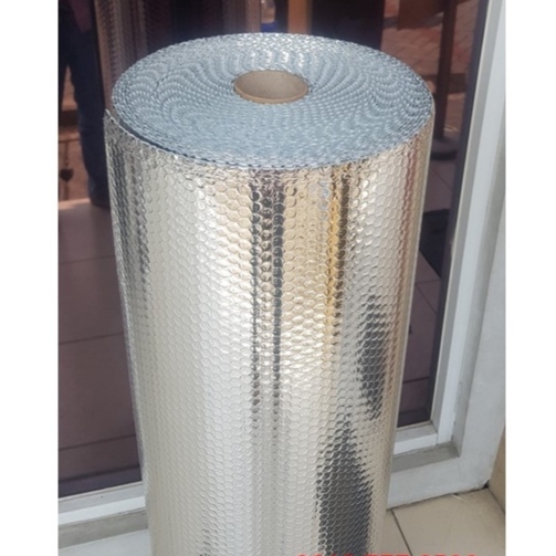 (  10 meter ) Alumunium Foil Bubble Wrap Peredam Panas Atap Rumah Ketebalan 4 mm Lebar 120 cm