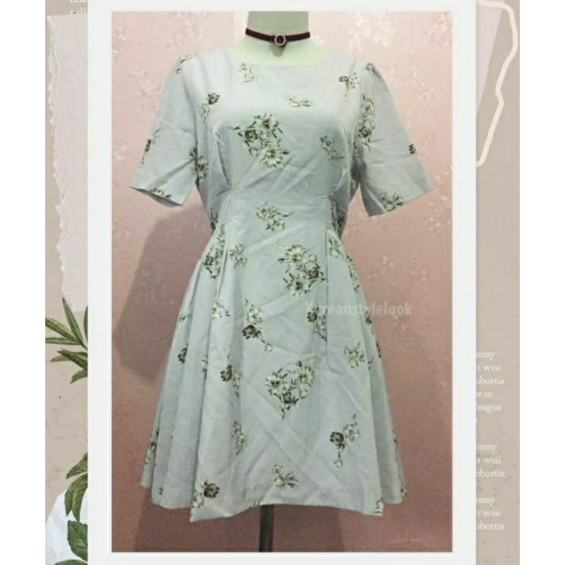 DAZZLIN DRESS LILAC BUNGA KOREA BRANDED