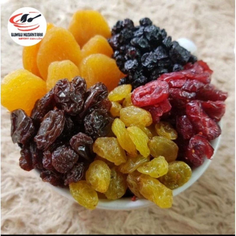 

Mixed dry fruit 1kg / buah kering campur / mix fruit 4 macam