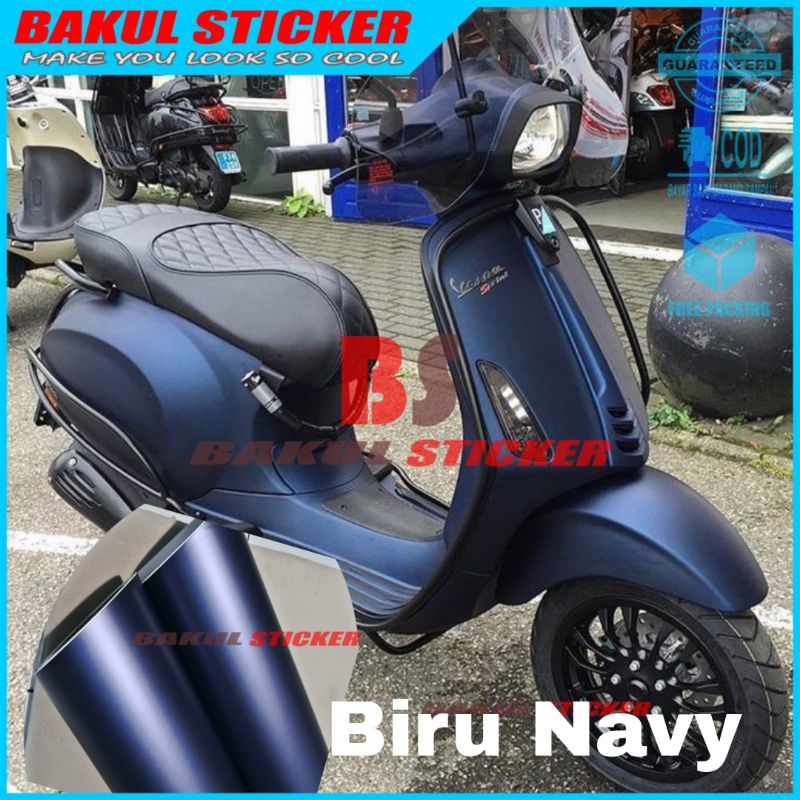 Skotlet Stiker Biru Navy Metalik Doff Scotlite Motor Navi Blue Untuk Variasi Lis Motor