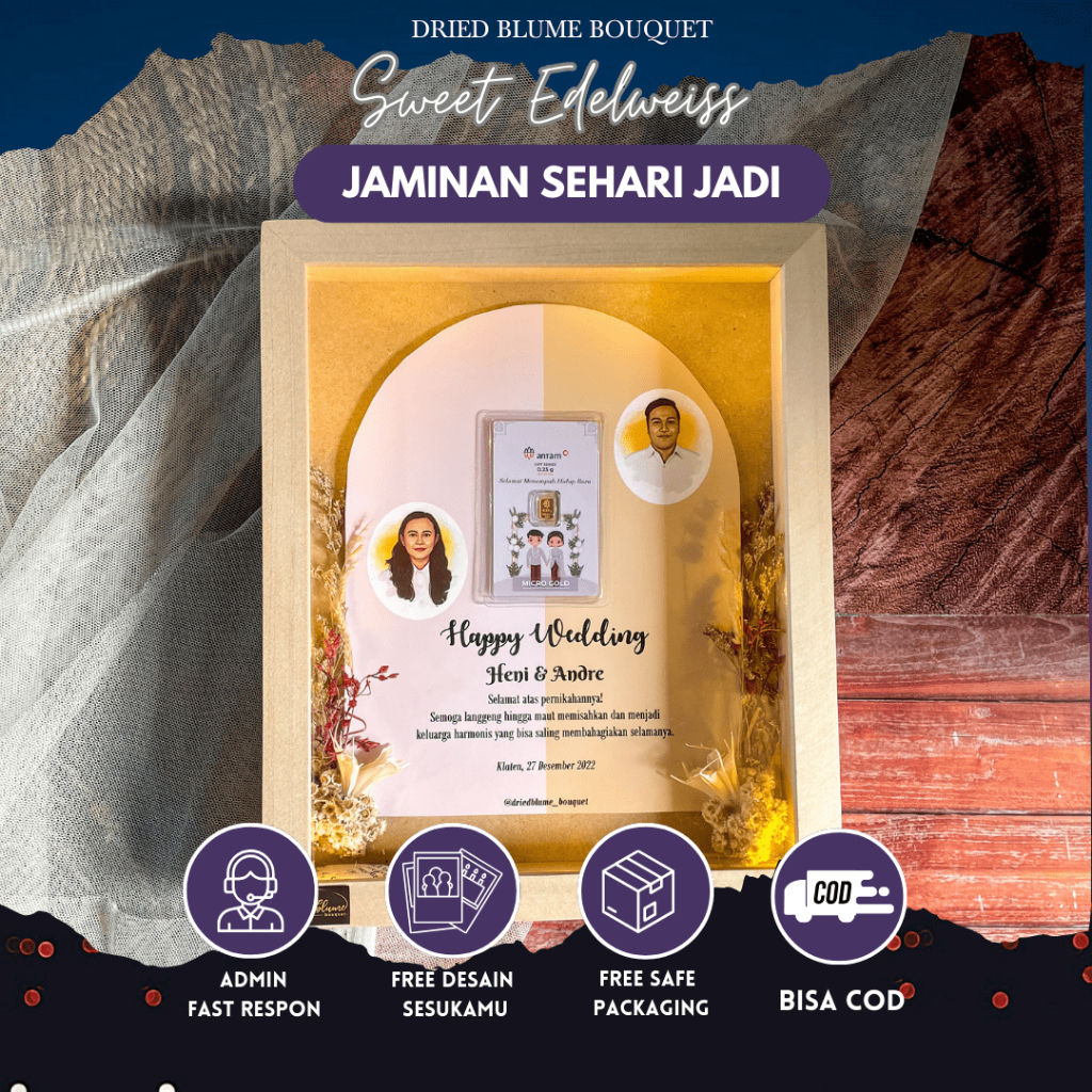 Hadiah Wedding Gift Anniversary Pernikahan Kado Untuk Cewek Wisuda Ulang Tahun Ultah Buat Wanita Flo