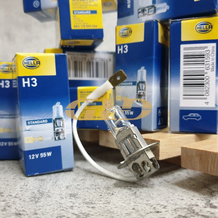 BOHLAM LAMPU HALOGEN HELLA H3 12V 55W ORIGINAL q Kualitas Premium