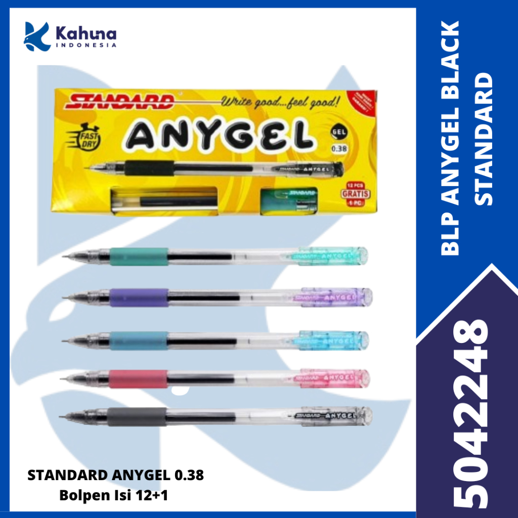 

Ballpoint / Bolpen / Pulpen STANDARD ANYGEL 0.38 Bolpen Murah Isi 12+1
