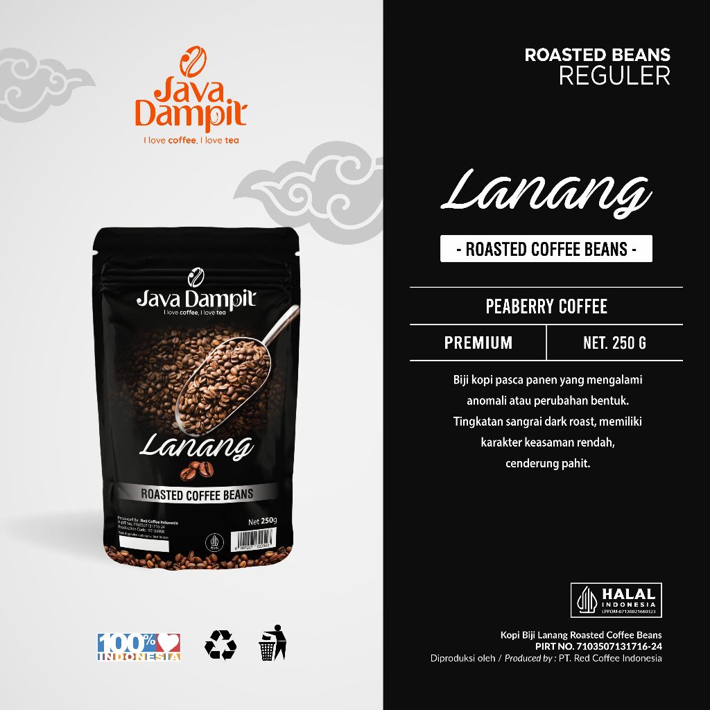 

KOPI LANANG PEABERRY ROASTED BEANS BIJI KOPI 250g
