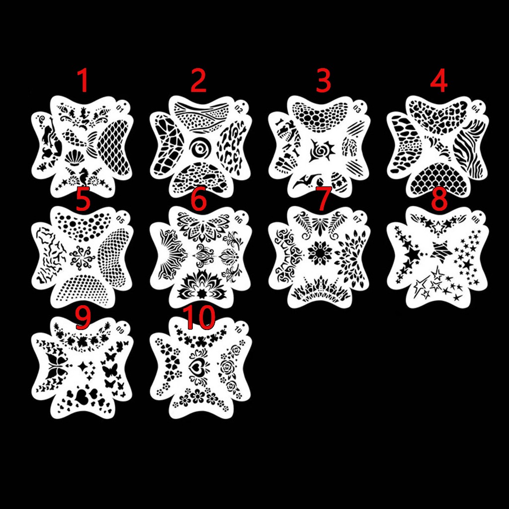 

Face painting Stencil Ukuran 13*13cm PVC Art Supplies