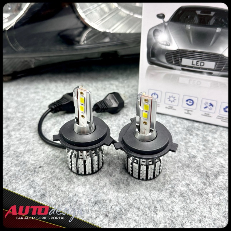 ADS6 Lampu LED Mobil 50Watt 12Volt Putih 6000K H1 H3 H4 H7 H8 H11 H16 HB3 HB4 HIR29012 Mini Design