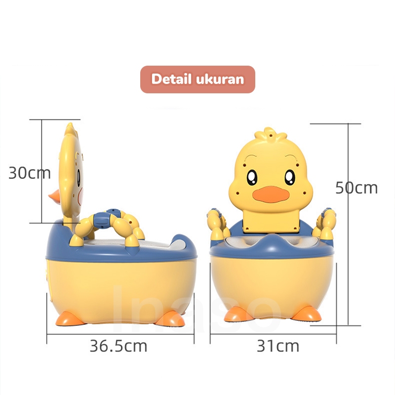 Inaso Tempat Belajar Buang Air Baby Potty Training Anak Portable Potty Training WC Jongkok Duduk