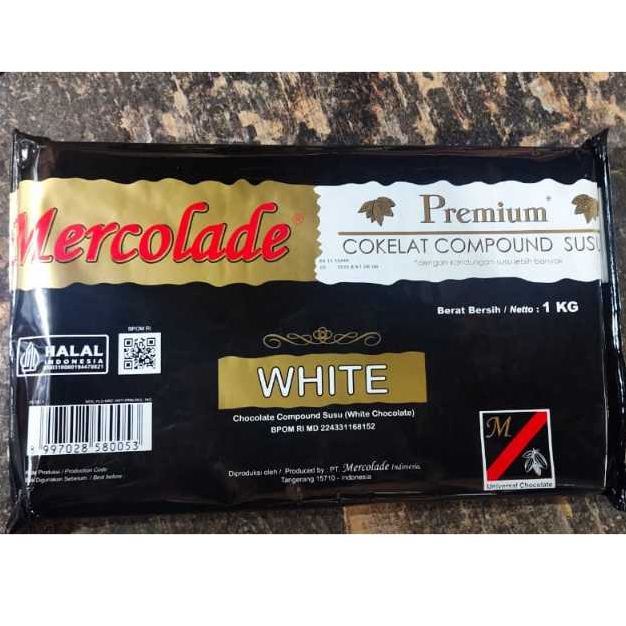 

Mercolade White Premium Kemasan 1 Kg - Coklat Batang Putih Mercolade (BUKAN REPACK)