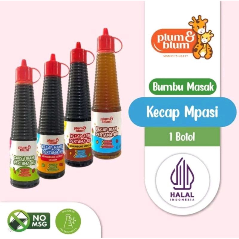 

Plum & Blum Kecap Asin MPASI/Non MSG/130g/Plum Blum Kecap Asin