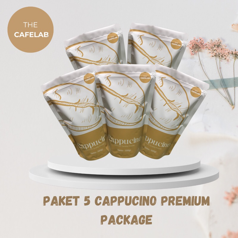 

Paket Bubuk Minuman Rasa Cappucino Premium isi 5 pack 500gr / Cafelab