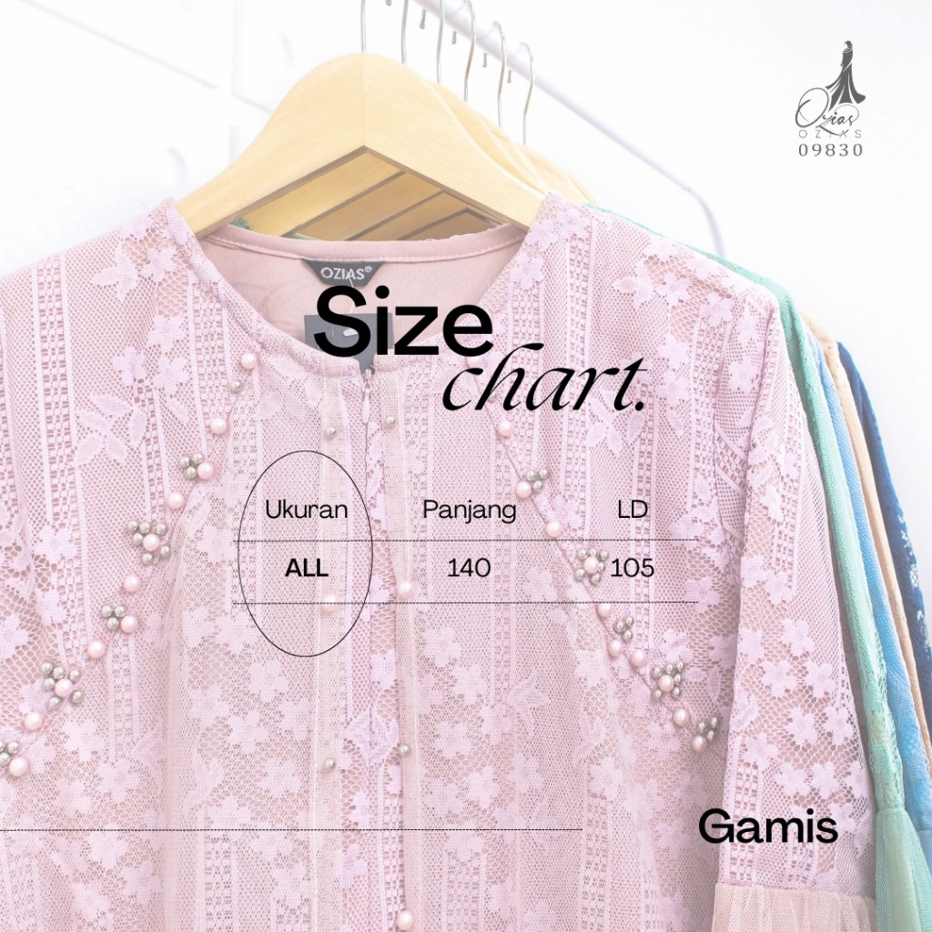 Ozias - Gamis Brokat Garden Lace 09830 Ld 105-7