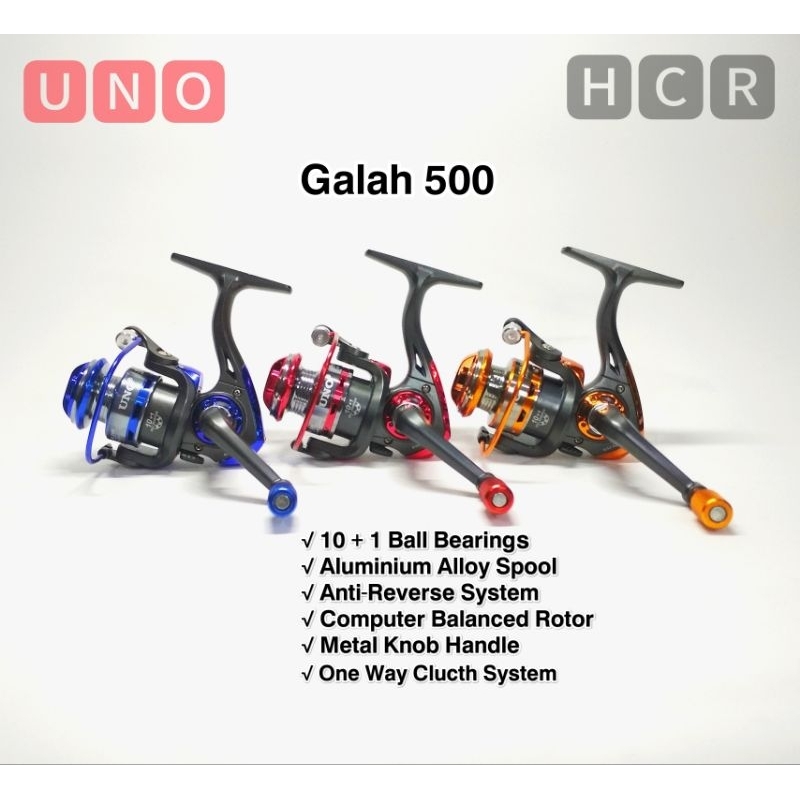Reel Pancing UNO GALAH 500 - Spinning / Udang / Mini / Kecil | Rel | Ril