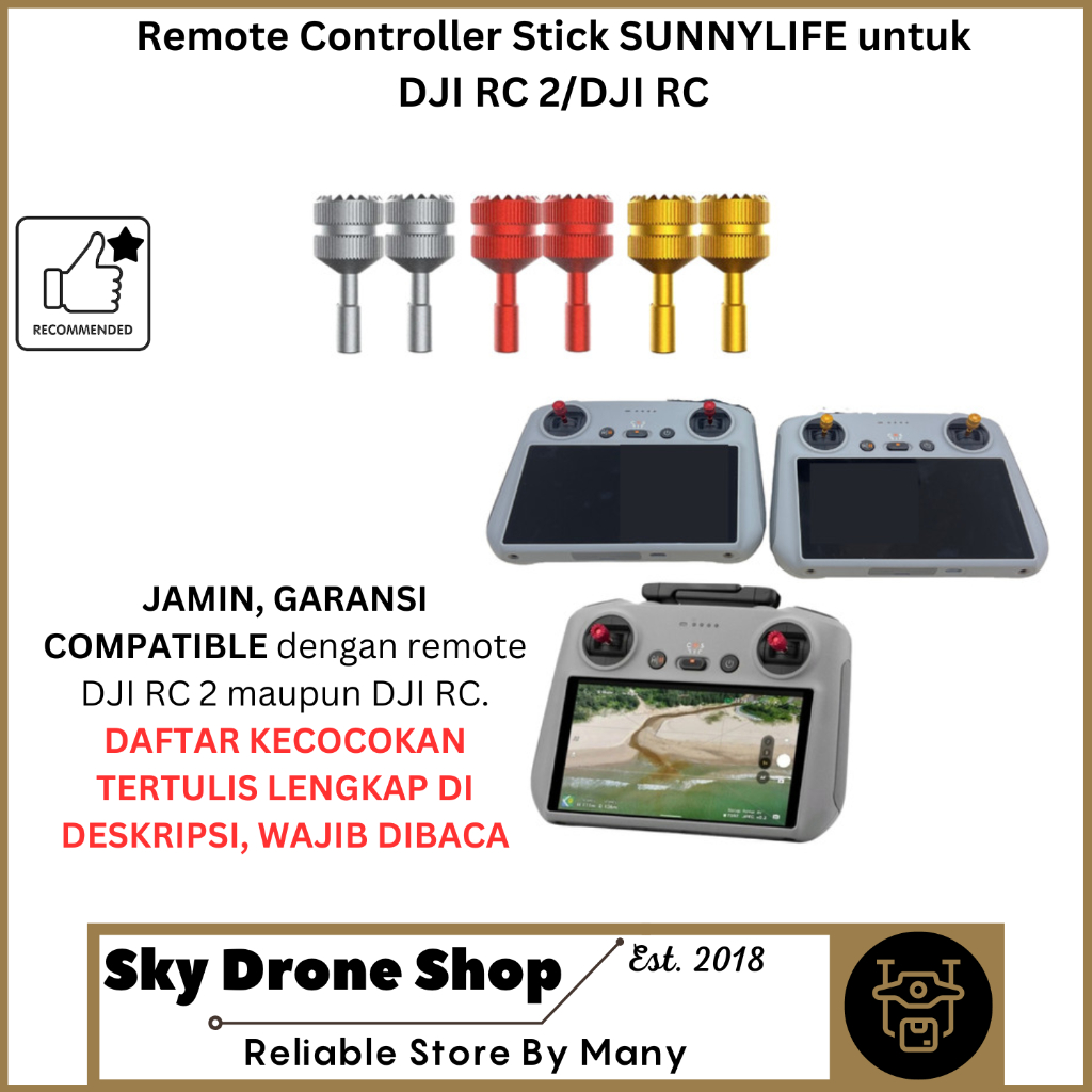 Stick Remote DJI RC 2 DJI RC DJI Mini 4 Pro DJI Air 3 DJI Mini 3 Pro DJI Mini 3 DJI Mavic 3 Classic 