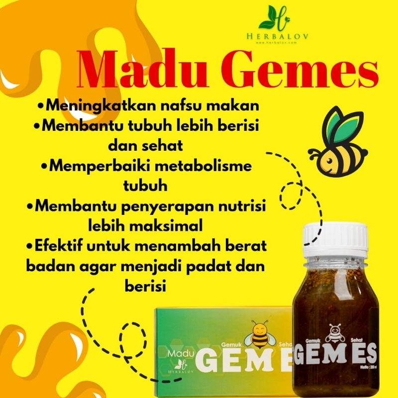 

Herbalov Madu Gemes Untuk Menambah Nafsu Makan