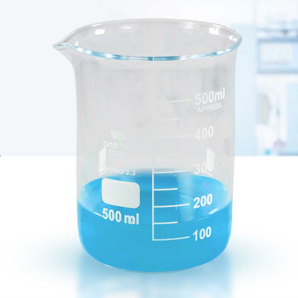Gelas Ukur Laboratorium Kimia Borosilicate Glass 500 ml - GG-17