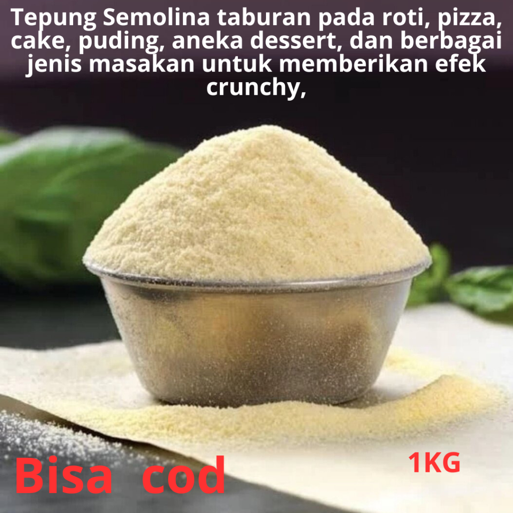 

Tepung Semolina 1 kg untuk pembuatan roti pasta agar tekstur renyal dan kenyal