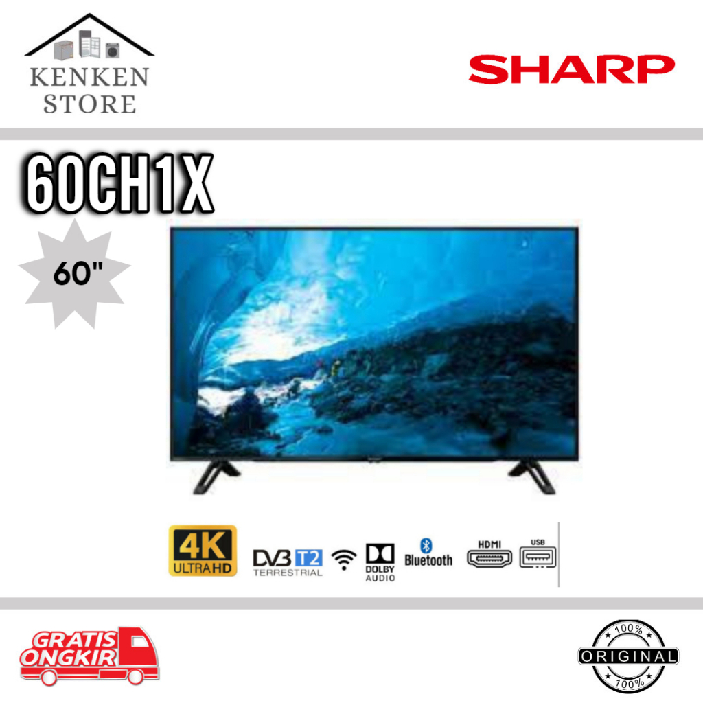 TV LED SHARP UHD 4K 60CH1K 60INCH