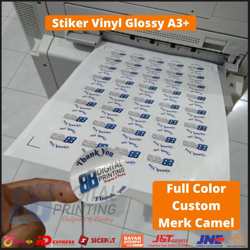 

[✔️Print+Cut] Cetak Sticker Vinyl Glossy A3+ Waterproof / Print Sticker Vinyl Full Color